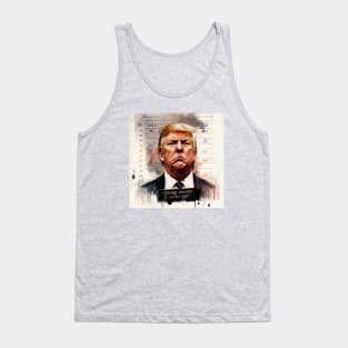 Trump mugshot painting Tank Top